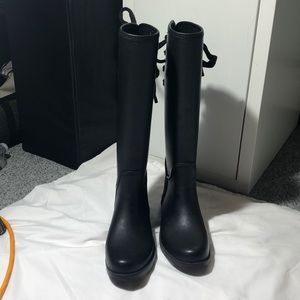 black coach rain boots